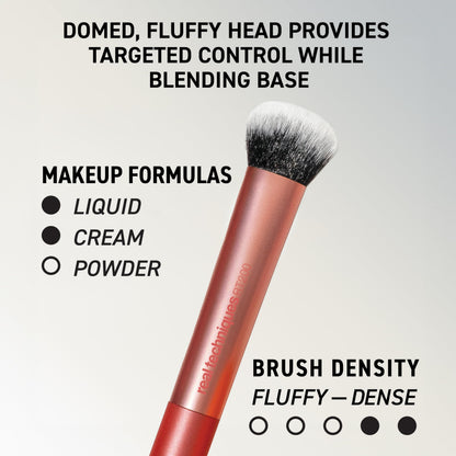 Real Techniques Makeup Brush Set with 2 Sponge Blenders for Eyeshadow, Foundation, Blush, and Concealer, Set of 6