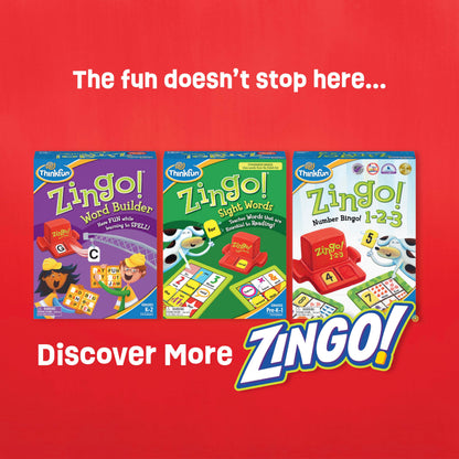 ThinkFun Zingo - Bingo with a Zing - Award-Winning Preschool Game - Encourages Language & Matching Skills Development - Fun Family Board Game for Boys and Girls Ages - 4 & Older - Available at All In One Marketplace Canada