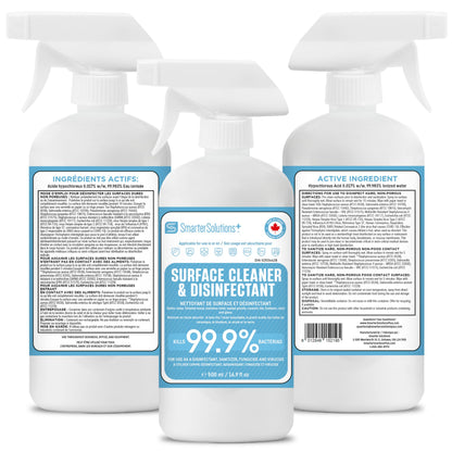 Hypochlorous Acid Spray Cleaning Solution, Made in Canada, Hospital Grade Disinfectant Spray, All-Purpose Sanitizer & Deodorizer, Eliminate Viruses Including Norovirus (2 Pack - 2 x 500ml) - Available at All In One Marketplace Canada