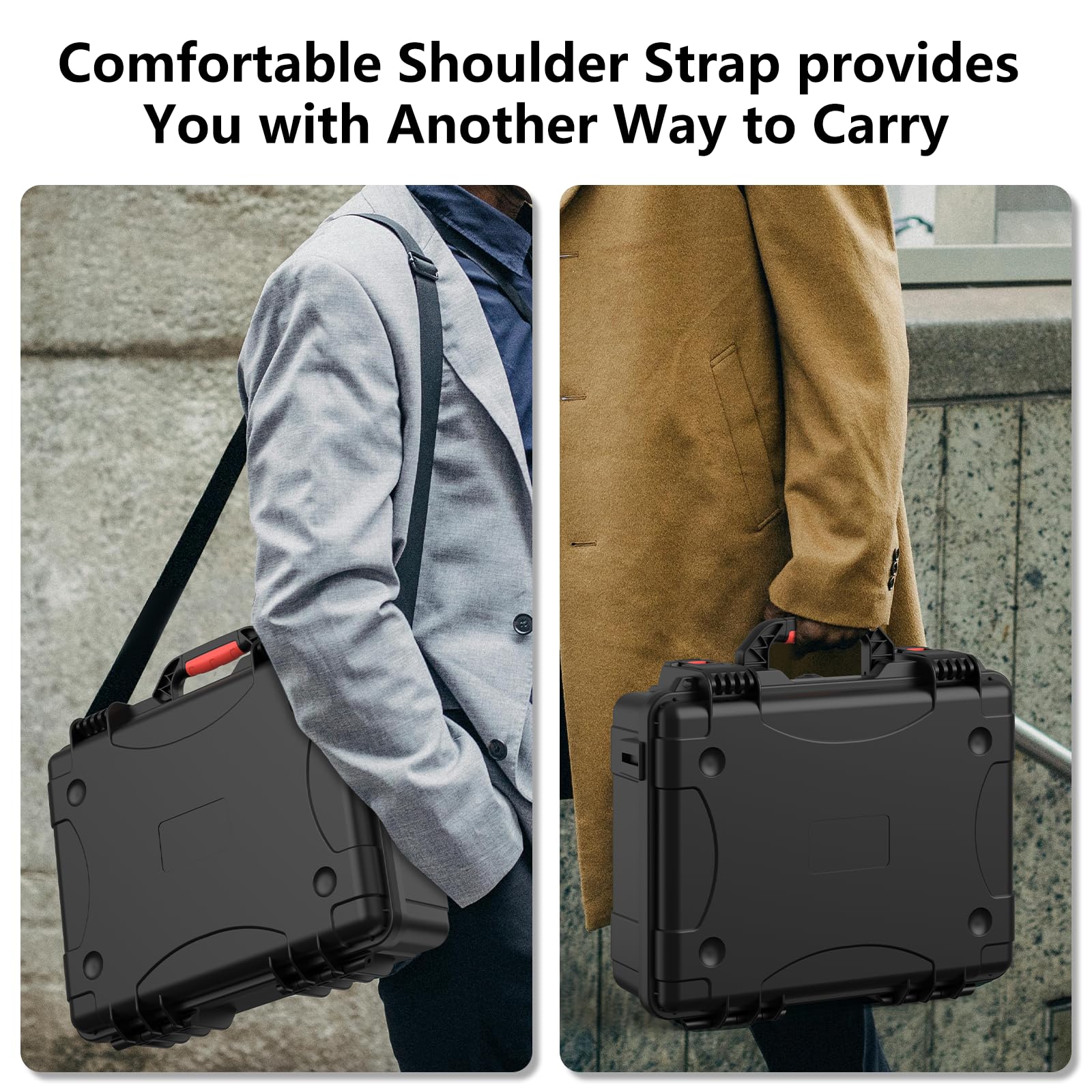 MEKEET Starlink Mini Case, IP67 Waterproof Hard case Fits Star Link Mini Dish, Portable Shoulder Dual Carry Options with Precision Cut Foam for Starlink Accessories,Ideal for Travel and Camping
