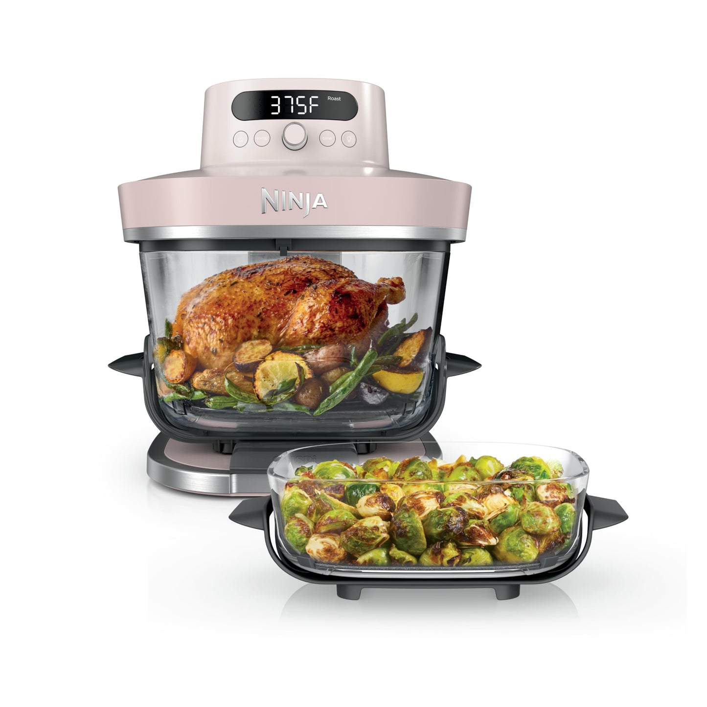 Ninja Crispi Pro Glass Air Fryer, 6-in-1, Rose, AS101CRS Ninja