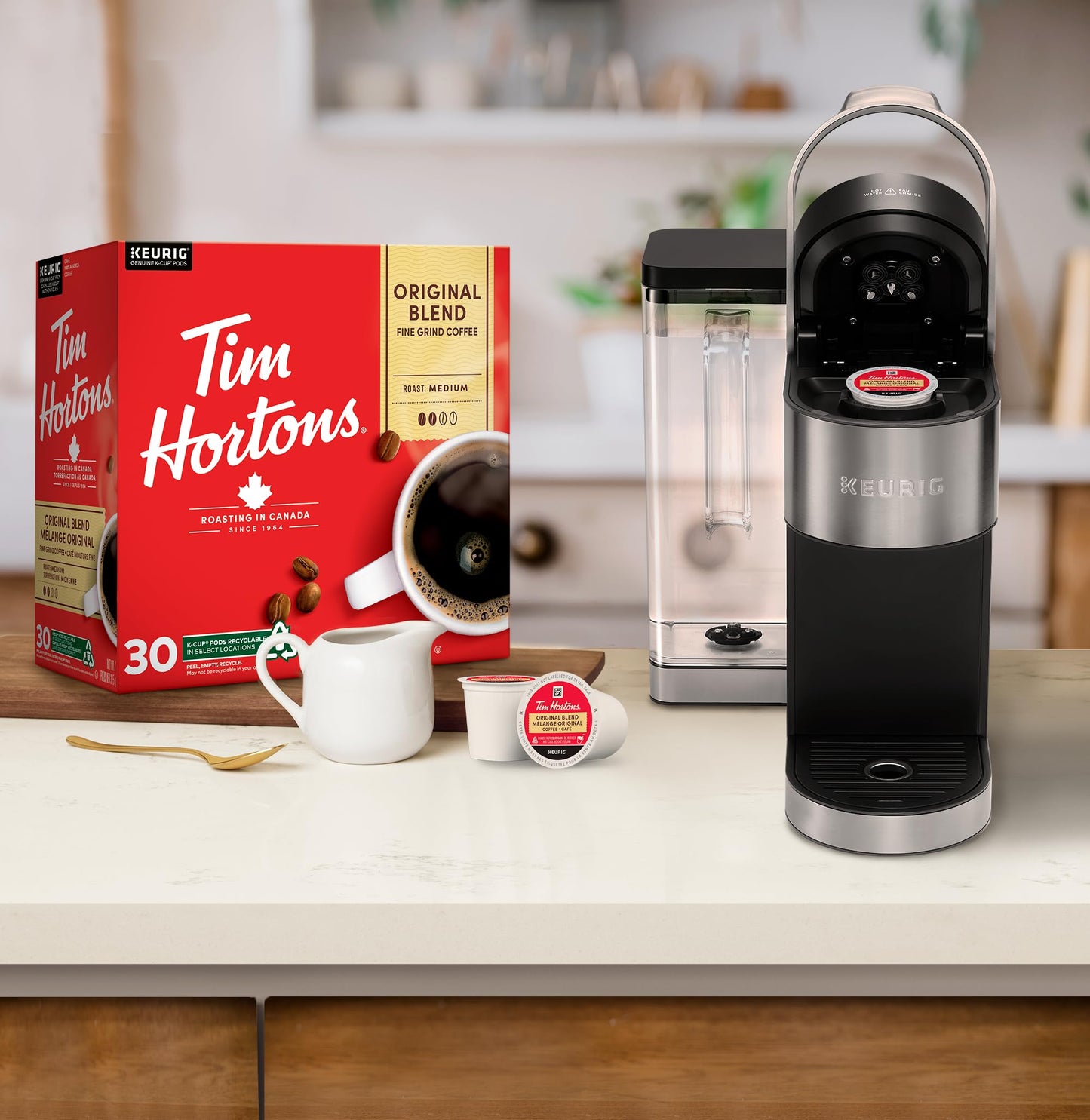 Tim Hortons Original Blend Medium Roast K-Cup Coffee Pods, 30 Count