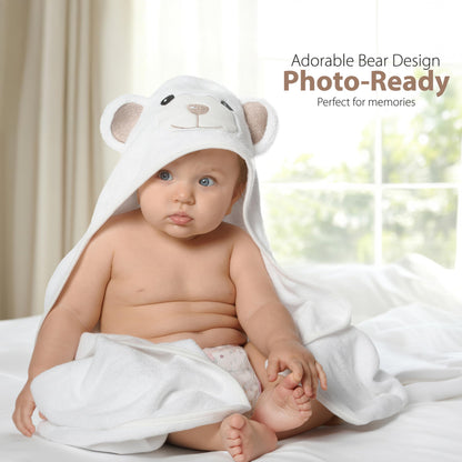 Premium Ultra Soft Organic Bamboo Baby Hooded Towel with Unique Design – Hypoallergenic Baby Towels for Infant and Toddler – Suitable as Baby Gifts