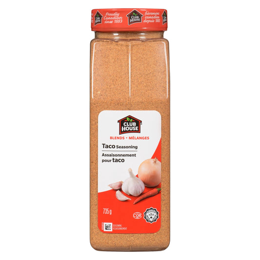 Club House, Quality Natural Herbs and Spices, Taco Seasoning, 735g - Available at All In One Marketplace Canada