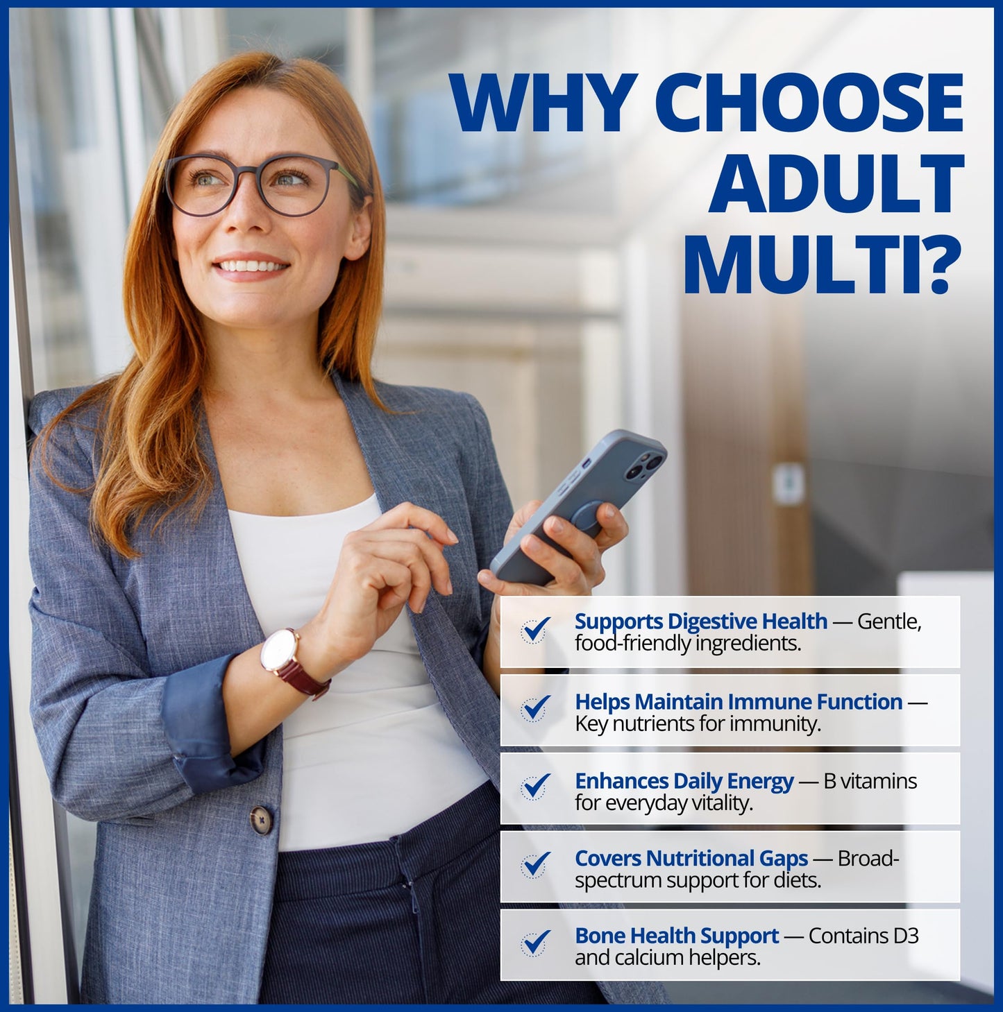 CanPrev Adult Multi, 60 V-Caps 30-Day Supply - Non-GMO and Gluten-Free - High-Potency Multivitamin and Multi-Mineral Formula - Iron-Free - Easy to Digest - Complete Daily Vitamins and Minerals - Available at All In One Marketplace Canada