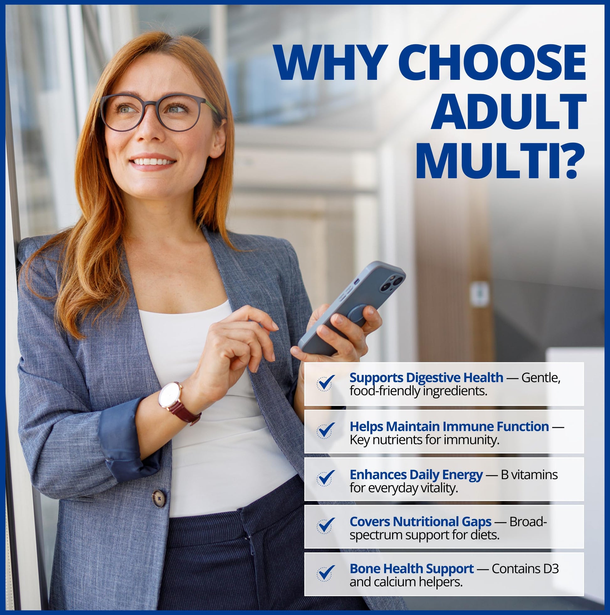 CanPrev Adult Multi, 60 V-Caps 30-Day Supply - Non-GMO and Gluten-Free - High-Potency Multivitamin and Multi-Mineral Formula - Iron-Free - Easy to Digest - Complete Daily Vitamins and Minerals - Available at All In One Marketplace Canada