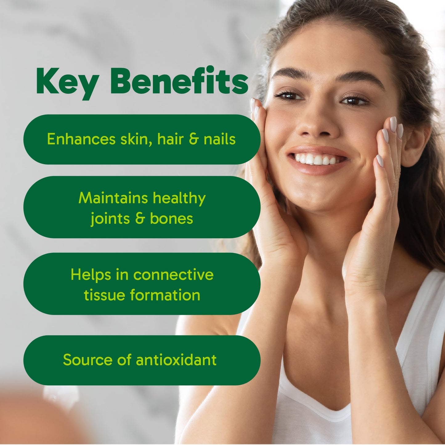 Organika Canadian-Made Enhanced Collagen Pure Beauty - Combination of Collagen, Hyaluronic Acid, Vitamin C, Zinc, and Silica- 200g Organika