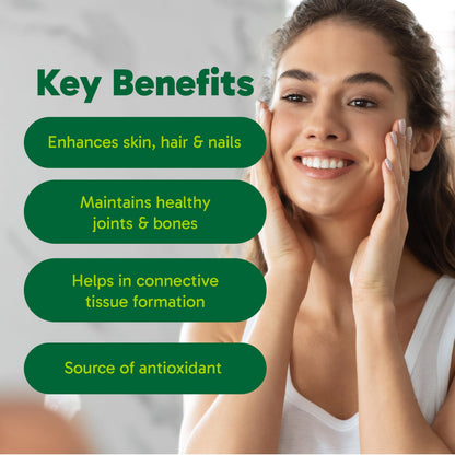 Organika Canadian-Made Enhanced Collagen Pure Beauty - Combination of Collagen, Hyaluronic Acid, Vitamin C, Zinc, and Silica- 200g Organika