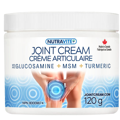 Cooling Arthritis Pain Relief Cream – Non-Greasy & Fast Absorbing Joint Cream with Glucosamine, MSM, Turmeric, Camphor & Menthol. For Joints, Muscles, Hands, Knees, Neck & Back. Made in Canada. - Available at All In One Marketplace Canada