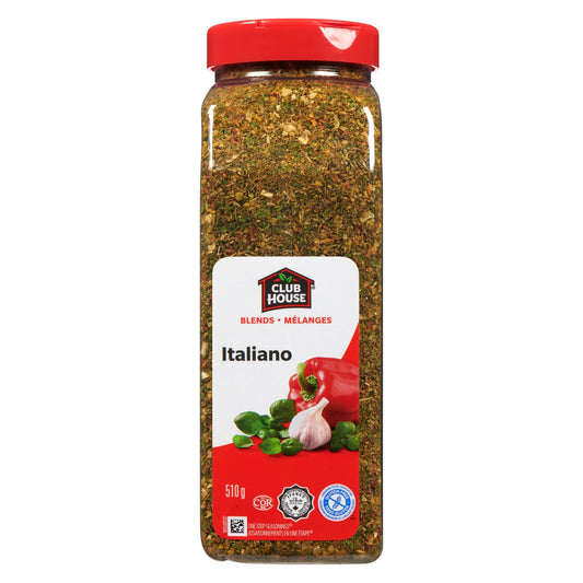 Club House, Quality Natural Herbs and Spices, One Step Seasoning, Italiano, 510g (17.99oz), Product of Canada