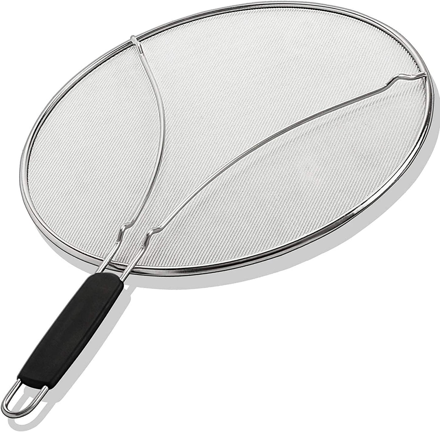 Splatter Screen for Frying Pan - 13 Inch Stainless Steel Grease Splatter Guard - Cover Oil Splash When Sizzling Bacon, Cooking Fried Chicken or Popcorn - Available at All In One Marketplace Canada