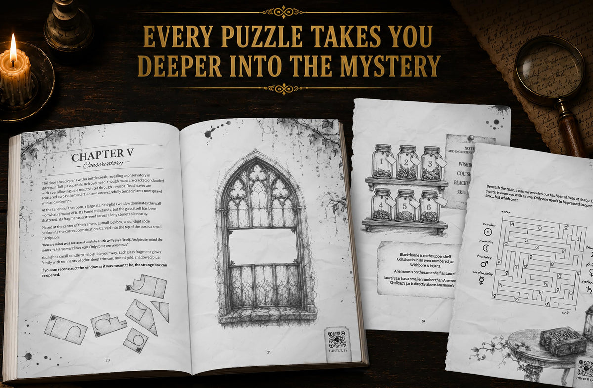 Murder at Vex Manor - The Halloween Escape Room Mystery: Solve the Puzzles, Catch the Killer and Escape the Haunted Manor!