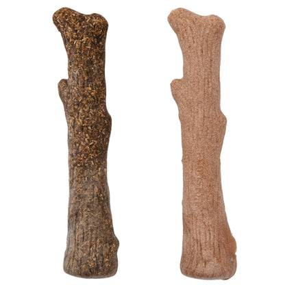 Outward Hound Dogwood Wood Durable Dog Chew Toys, Real Wood & Calming Hemp, 2-Pack, Medium Pupstages