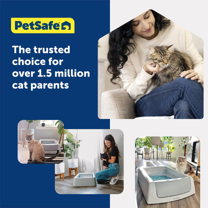 PetSafe ScoopFree Crystal Litter Tray Refills Lavender Crystals, 3-Pack Disposable Tray Includes Leak Protection & Low Tracking Litter Absorbs Odors on Contact,(PAC00-16689)