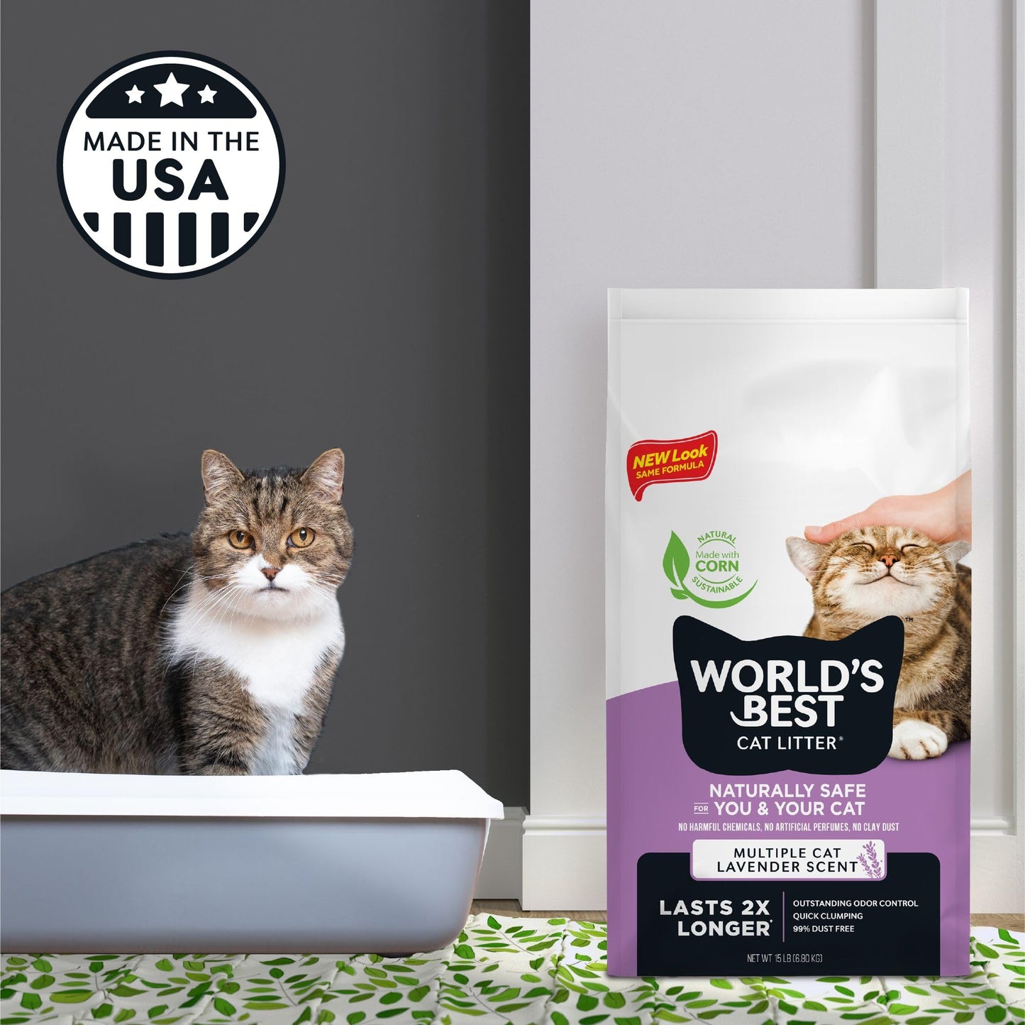 World's Best CAT Litter Multiple Cat Lavender Scented 144 eaches World's Best Cat Litter