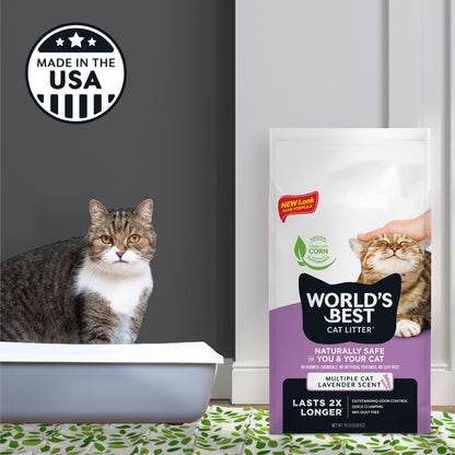 World's Best CAT Litter Multiple Cat Lavender Scented 144 eaches World's Best Cat Litter