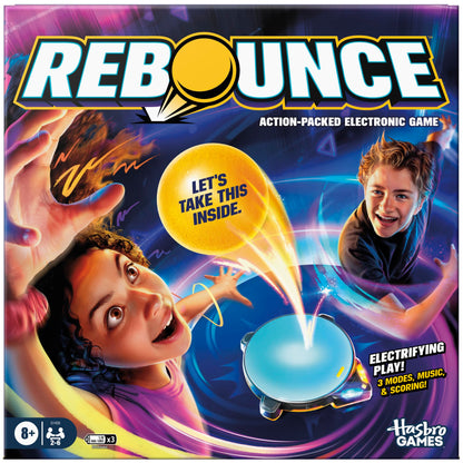 Rebounce Game | Indoor and Outdoor Electronic Action Game for Kids, Teens, and Adults | Ages 8+ | 2 to 6 Players | 10 Mins. | Family Travel Games (English Version) 🍁 All In One Marketplace Canada Hasbro Gaming