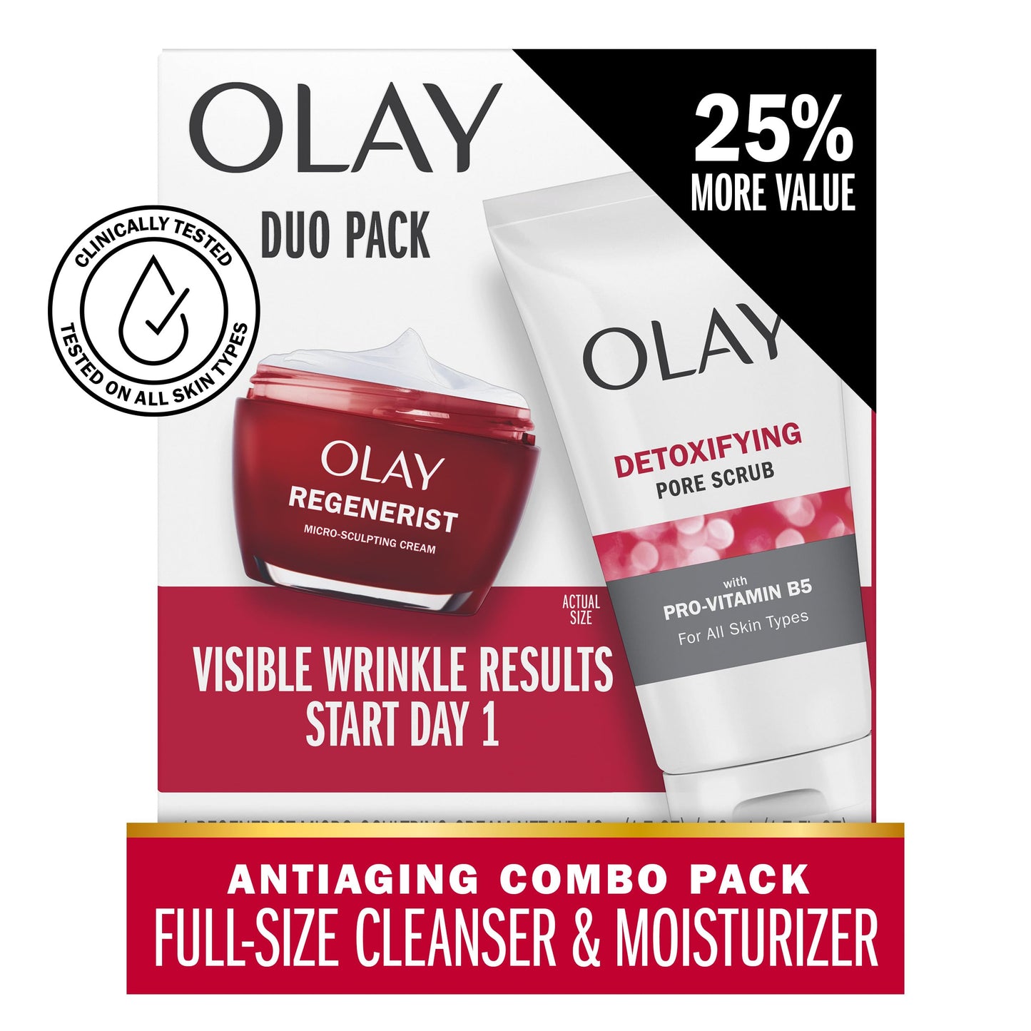 Olay Regenerist Advanced Anti Aging Duo Pack, Micro-sculpting Cream with Hyaluronic Acid and Niacinamide 50 mL, Pore Cleanser, 150 mL 🍁 All In One Marketplace Canada