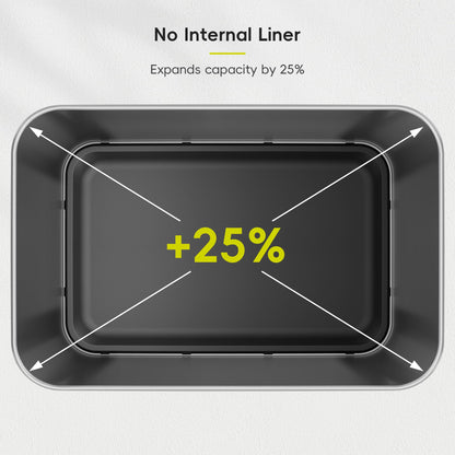 EKO Deluxe Mirage-T 50 Liter / 13.2 Gallon Touchless Rectangular Motion Sensor Trash Can, Matte Stainless Steel Finish 🍁 All In One Marketplace Canada