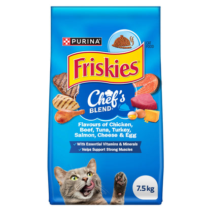 Friskies Chef's Blend Dry Cat Food - 7.5 kg Bag