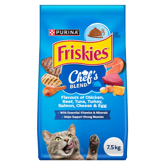 Friskies Chef's Blend Dry Cat Food - 7.5 kg Bag