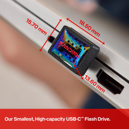 SANDISK 128GB Extreme Fit USB-C Flash Drive - Up to 400MB/s Read speeds, USB 3.2 Gen 1, USB Type-C - Plug-and-Stay Storage - Black - SDCZ530-128G-G46