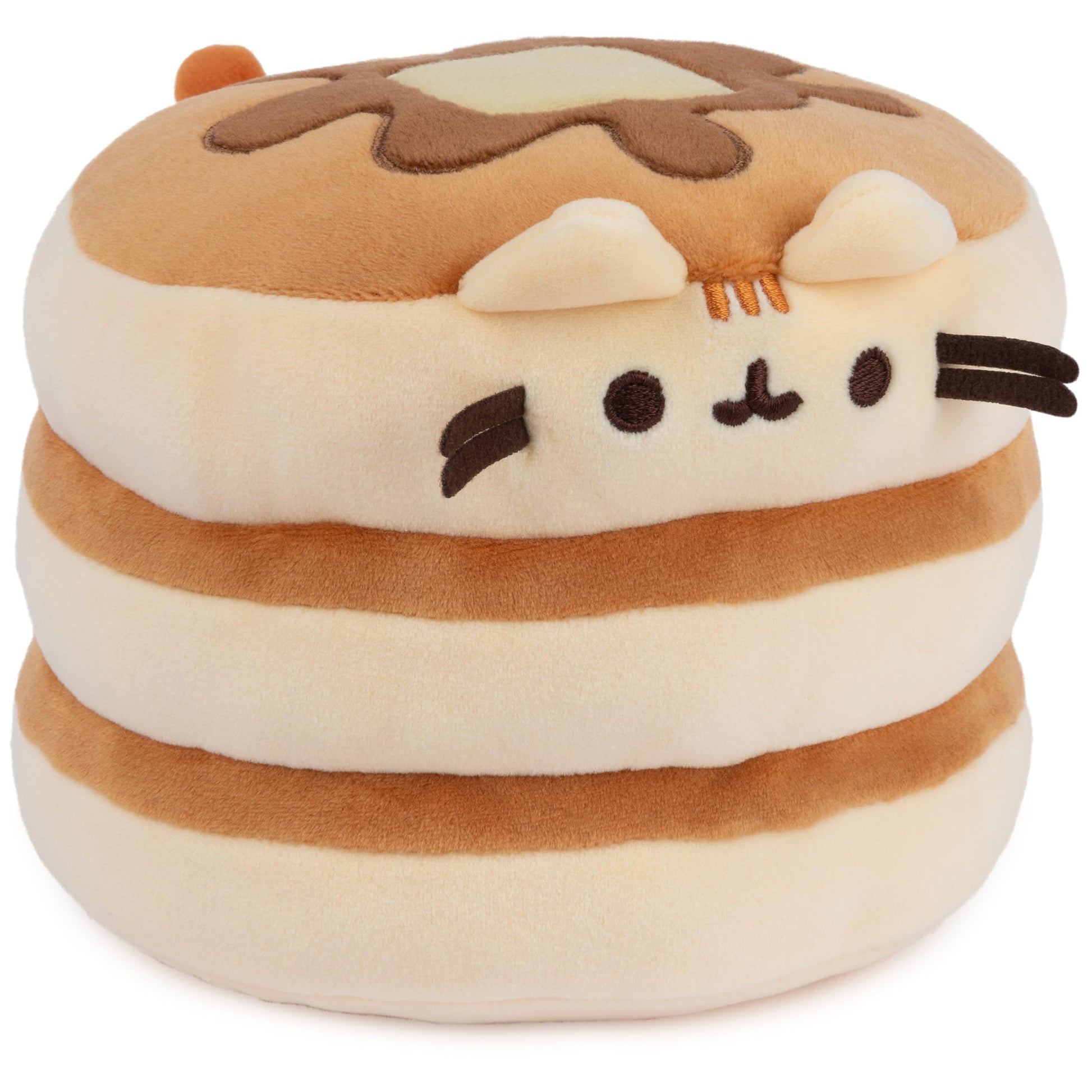GUND Pusheen The Cat Pancake Squisheen Plush, Squishy Toy Stuffed Animal for Ages 8 and Up, Brown, 6” GUND