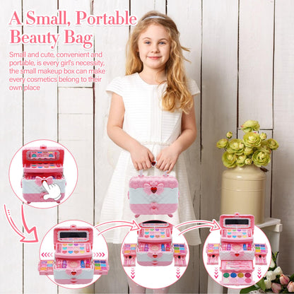 Kids Makeup Kit for Girl - Little Girls Makeup Set, Girls Makeup Kit for Kids, Pretend Play Makeup Vanities for Toddlers Children Princess, Christmas Birthday Gifts Toddler Toys Age 3 4 5 6 7 8 9 10 🍁 All In One Marketplace Canada