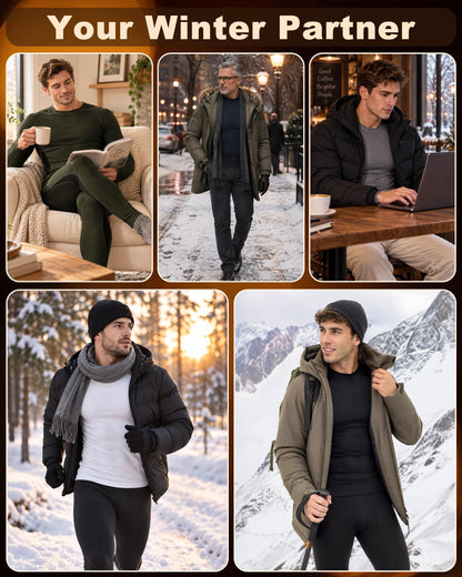 Roadbox Men's Thermal Underwear Set Fleece Lined Compression Long Johns 🍁 All In One Marketplace Canada