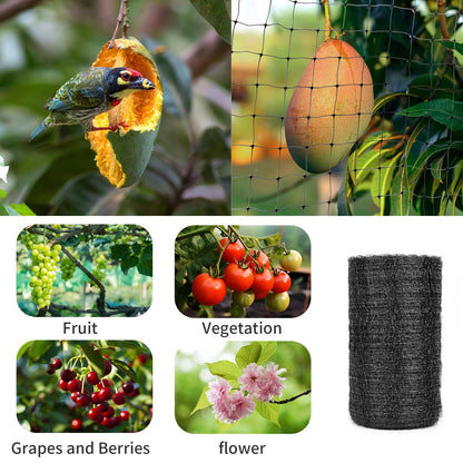 Bird Netting for Garden 7 x 100 Feet, Black Garden Protection Netting Heavy Duty Wire Mesh Net Barrier, Protect Plants Fruits Trees from Rodents Birds Deer Poultry Reusable Animal Fencing (1) - Available at All In One Marketplace Canada