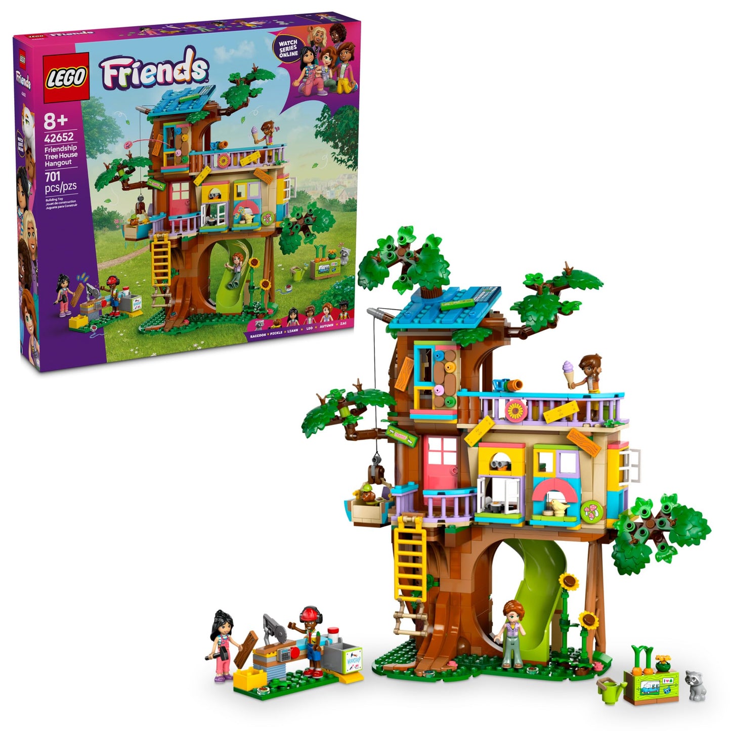 LEGO Friends Friendship Tree House Hangout - Building Toy Playset for Kids, Girls and Boys, Ages 8+ - Pretend Play Gift Idea for Birthdays - with 4 Minidolls and 2 Animal Figures - 42652 🍁 All In One Marketplace Canada