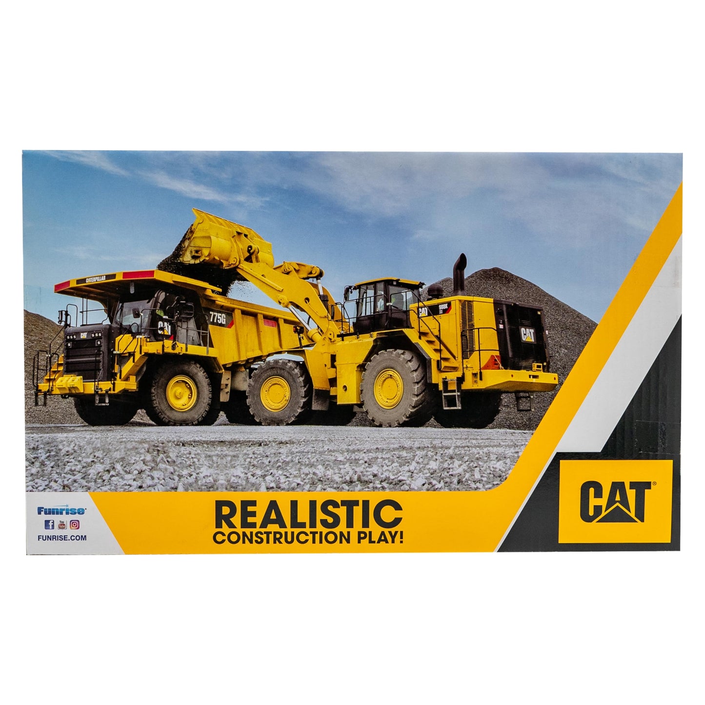 Cat Construction Toys, Steel Excavator 20" - Real Steel Body, Working Metal Bucket & Treads, Ergonomic Handles, Heavy-Duty Construction Vehicle for Indoor/Outdoor Play, Kids Ages 3 + CAT