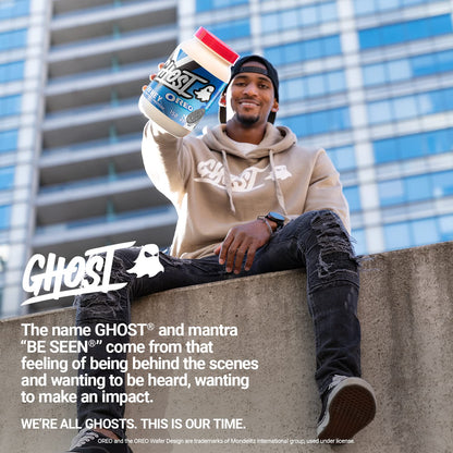 GHOST WHEY Protein Powder - 2lb, 25g of Protein - Whey Protein Blend - ­Post Workout Fitness & Nutrition Shakes, Smoothies, Baking & Cooking (Oreo) GHOST