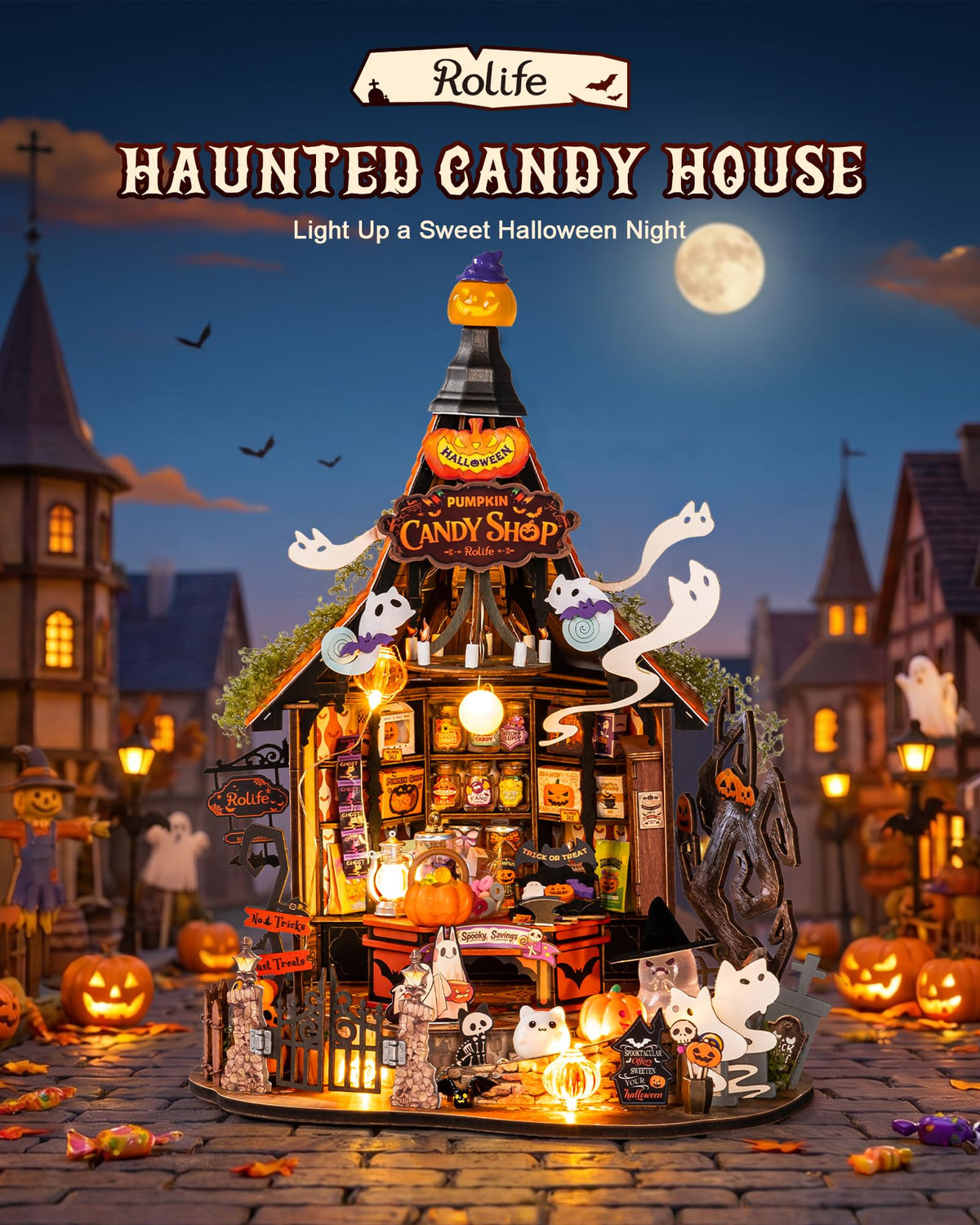 Rolife Halloween Haunted Candy House DIY Miniature Kits 🍁 All In One Marketplace Canada