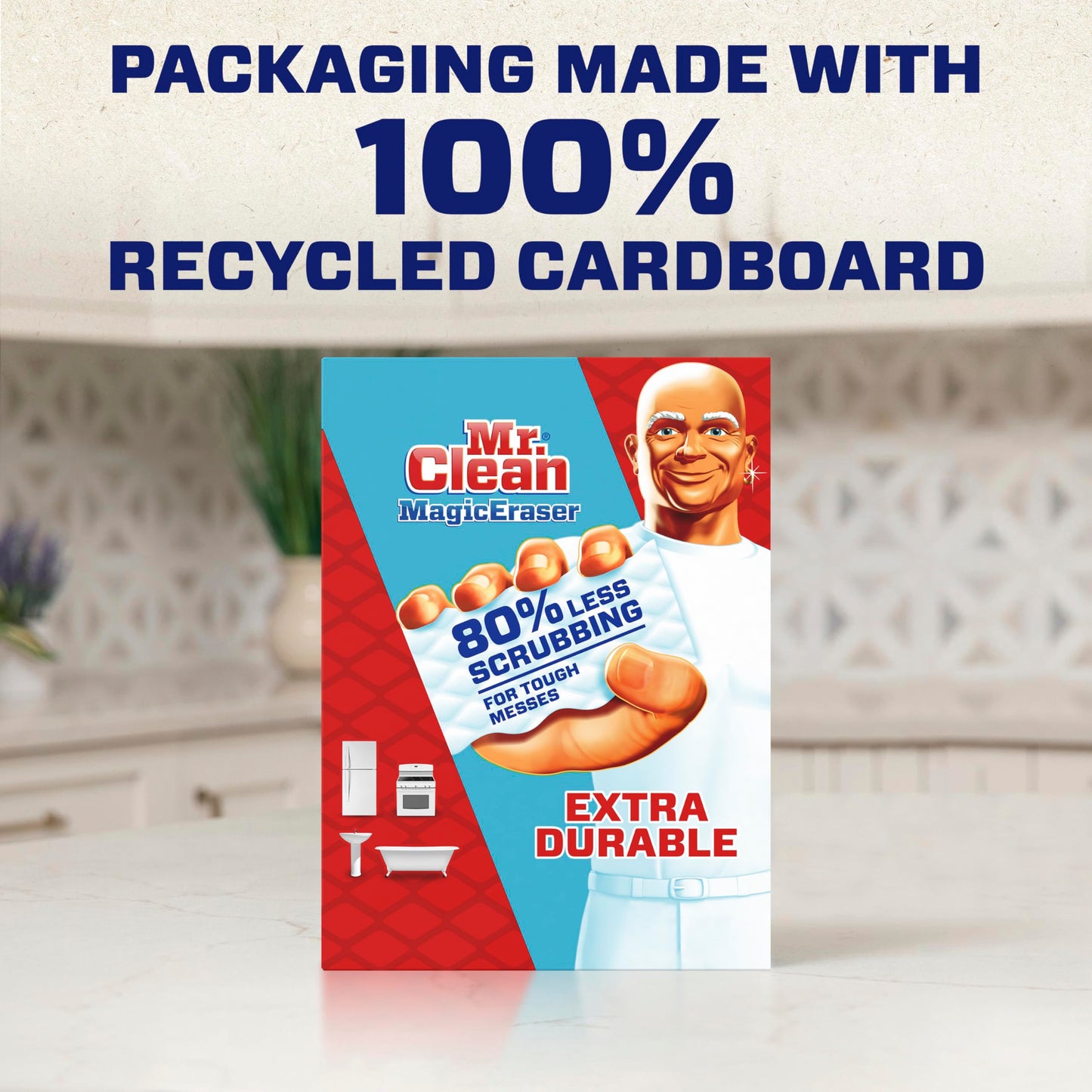 Mr. Clean Magic Eraser Extra Durable Scrubber & Cleaning Sponge 4ct. - Available at All In One Marketplace Canada