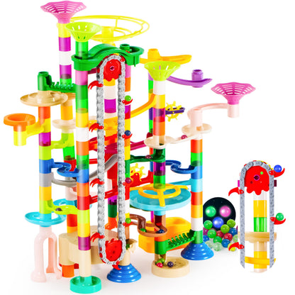 JOYIN 236Pcs Glowing Marble Run with Motorized Elevator- Construction Building Blocks Toys with 30 Glow in The Dark Plastic Marbles, STEM Toy for Boys and Girls Gift for Christmas 🍁 All In One Marketplace Canada