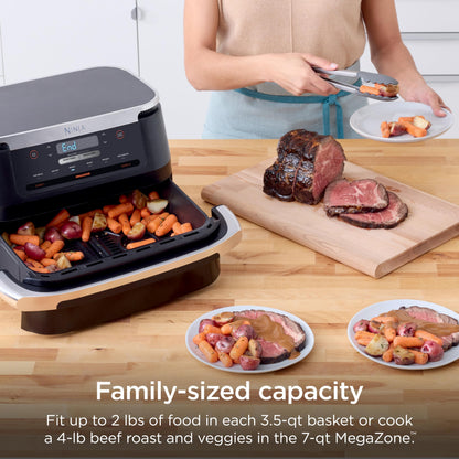 Ninja Foodi Air Fryer, 7 Qt/6.6L MegaZone, 6-in-1, Black, DZ071C