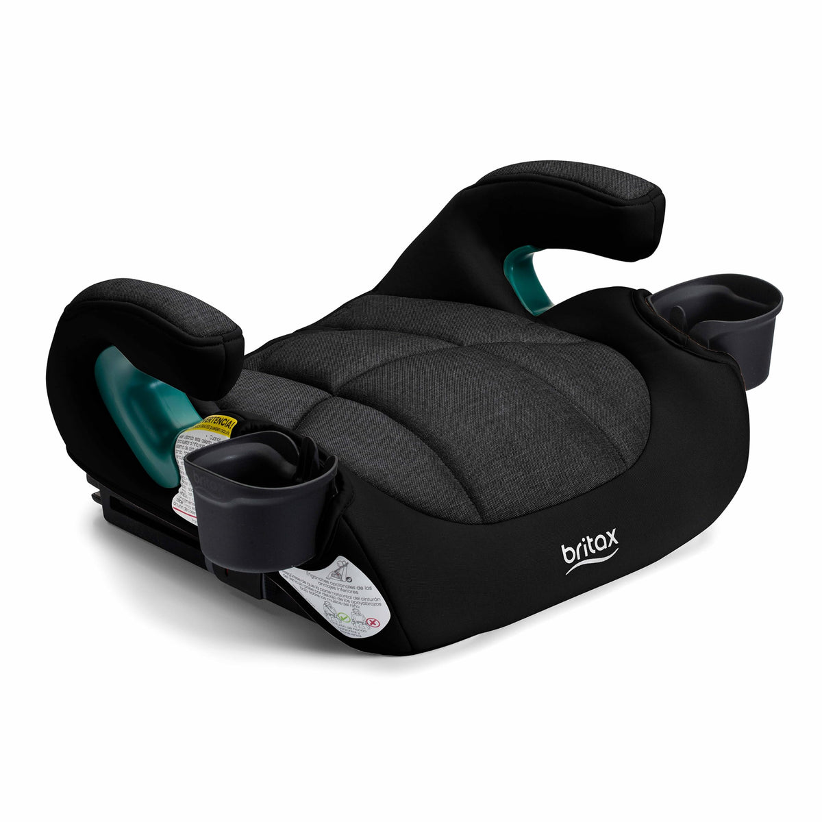 Britax UpNGo Click Backless Booster Car Seat with Rigid LUAS, Lightweight and Portable Travel Booster with Slim Design and PosturePlus, Accommodates Kids up to 120 Lbs and 63” – Raven Black
