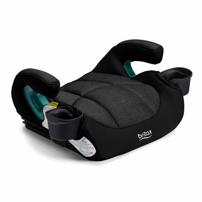 Britax UpNGo Click Backless Booster Car Seat with Rigid LUAS, Lightweight and Portable Travel Booster with Slim Design and PosturePlus, Accommodates Kids up to 120 Lbs and 63” – Raven Black