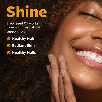 Black Seed Oil Capsules | Cold Pressed | Antioxidant, Blood Sugar & Liver Support | Pure Black Cumin Seed Oil | High in Omega 3 6 9 | Non-GMO & Vegan Black Cumin Oil | 120 Nigella Sativa Softgels - Available at All In One Marketplace Canada