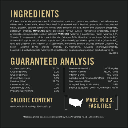 Purina Pro Plan Weight Management Dry Dog Food, Shredded Blend Chicken - 15.4 kg Bag Pro Plan