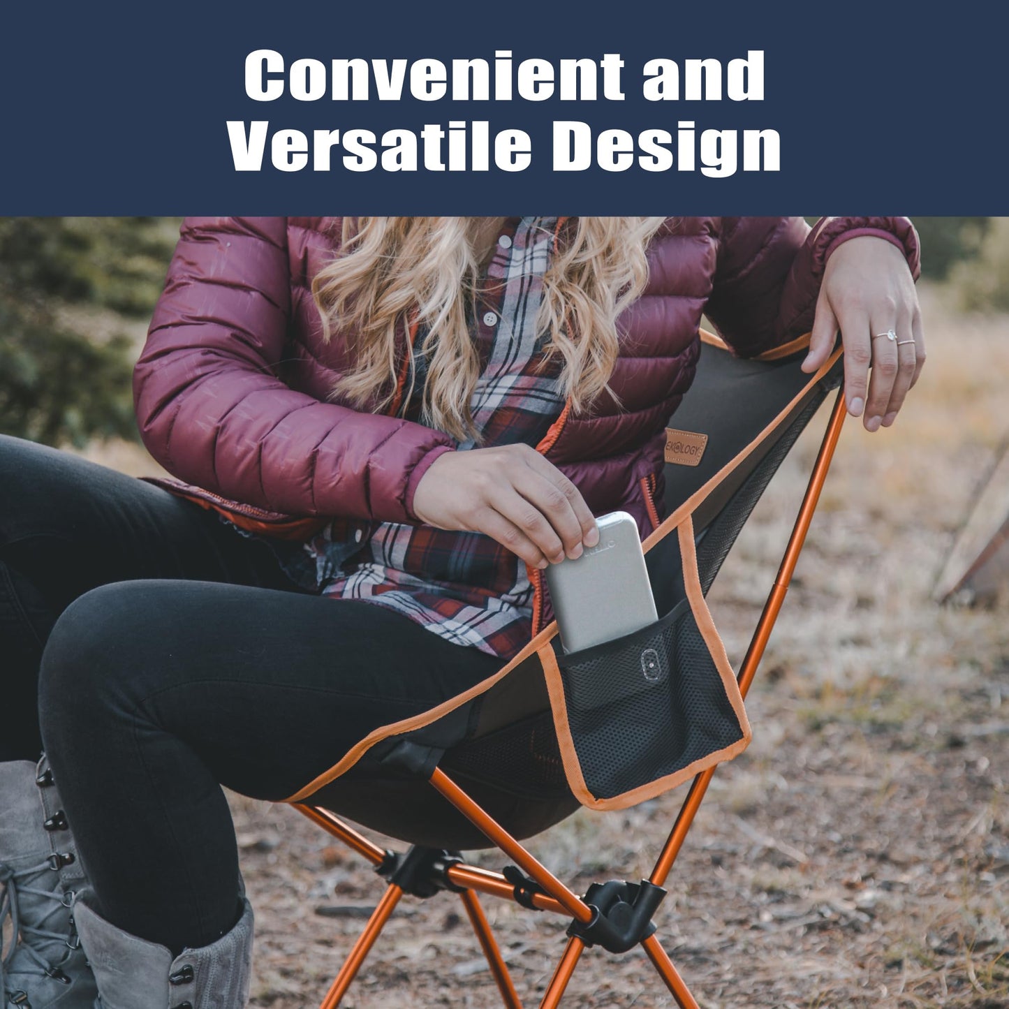 TREKOLOGY YIZI GO Camping Chair for Adult – Compact, Foldable, Lightweight 0.9 kg, 136 kg Capacity, Durable Aluminum, Quick Setup, Ideal for Backpacking, Beach, and Outdoor Adventures (Black)