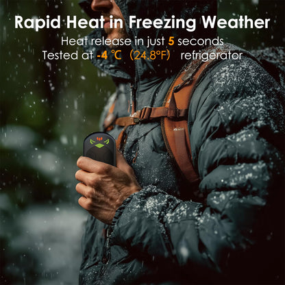 Hand Warmers 2-Pack, Rechargeable Hand Warmers, 3 Heat Settings, Up to 13Hrs, Ultra Thin Portable for Pocket Gloves Outdoor Sports, Winter Essentials for Men,Women.(HW-09 Black) 🍁 All In One Marketplace Canada