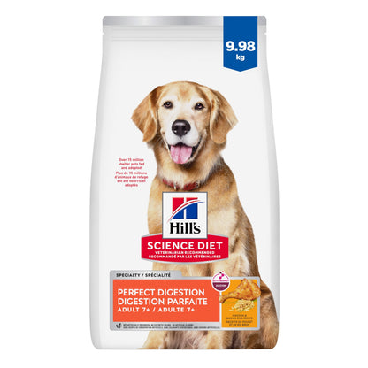 Hill's Science Diet Adult 7+ Perfect Digestion Chicken, Whole Oats & Brown Rice Recipe Dry Dog Food 10.0 kg Bag Hill's Science Diet