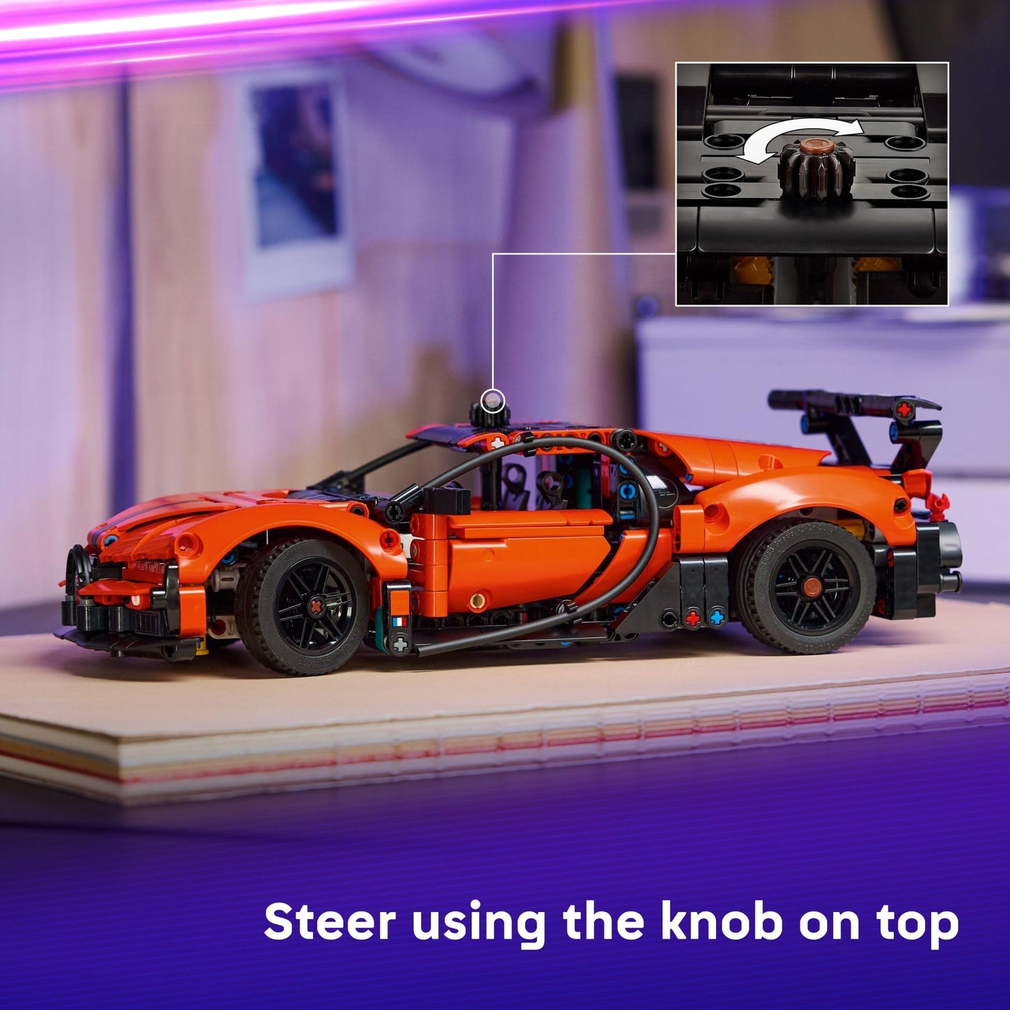 LEGO Technic Bugatti Chiron Pur Sport Hypercar Building Toy for Boys & Girls - Sports Car Toy W/Realistic Steering & Engine for Kids & Racing Fans, Ages 9+ - Gift Idea for Birthdays - 42222 LEGO