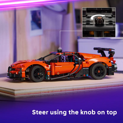 LEGO Technic Bugatti Chiron Pur Sport Hypercar Building Toy for Boys & Girls - Sports Car Toy W/Realistic Steering & Engine for Kids & Racing Fans, Ages 9+ - Gift Idea for Birthdays - 42222 LEGO