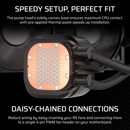 CORSAIR Nautilus 360 RS Liquid CPU Cooler – 360mm AIO – Low-Noise – Direct Motherboard Connection – Daisy-Chain – Intel LGA 1851/1700, AMD AM5/AM4 – 3X RS120 Fans Included – Black 🍁 All In One Marketplace Canada