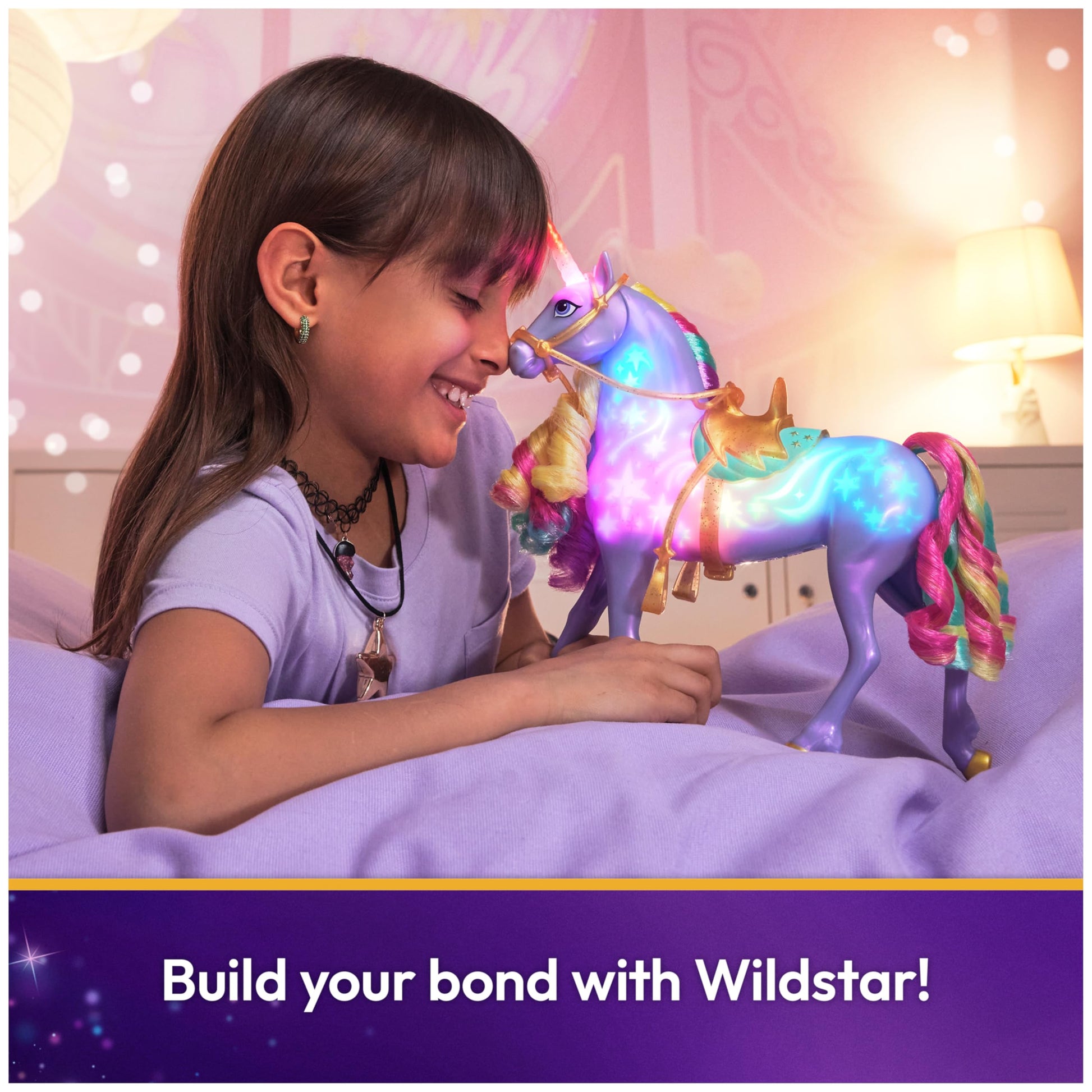 Unicorn Academy, Interactive Rainbow Light-up Wildstar with Lights, Sounds & Music, Easter Gifts Idea, Dolls & Unicorn Toys for Girls Ages 4 and up Unicorn Academy
