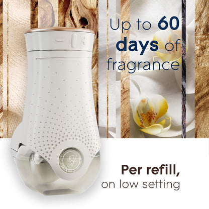 Glade PlugIns Air Freshener Refill Oil, Long Lasting Scented Plug In with Essential Oils for Home, Bathroom & Kitchens, Delicate Vanilla Embrace, 10 Refills - Available at All In One Marketplace Canada