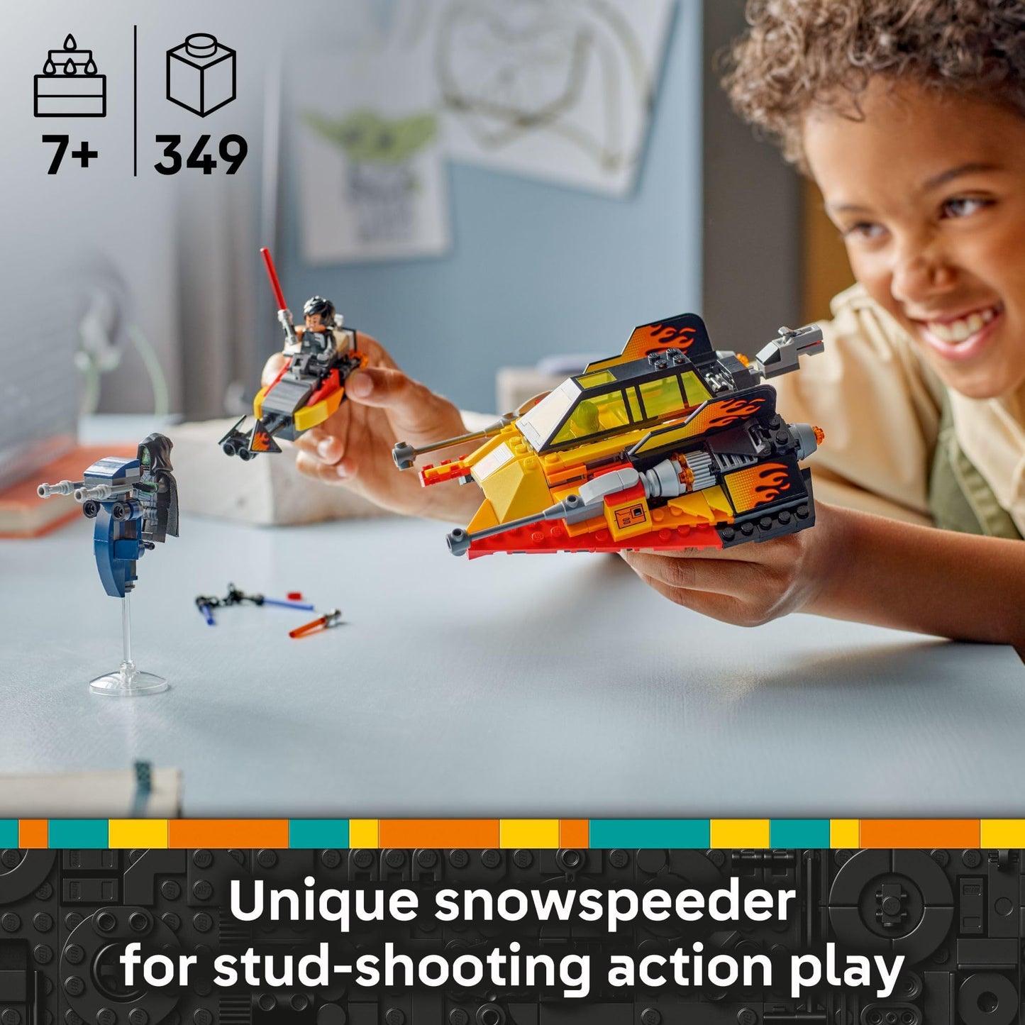 LEGO Star Wars: Rebuild The Galaxy The Force Burner Snowspeeder Building Toy - 2 in 1 Pretend Play Set W/ 3 Minifigures for Kids, Ages 7+ - Collectible Room Decor & Gift Idea for Boys & Girls - 75414 LEGO
